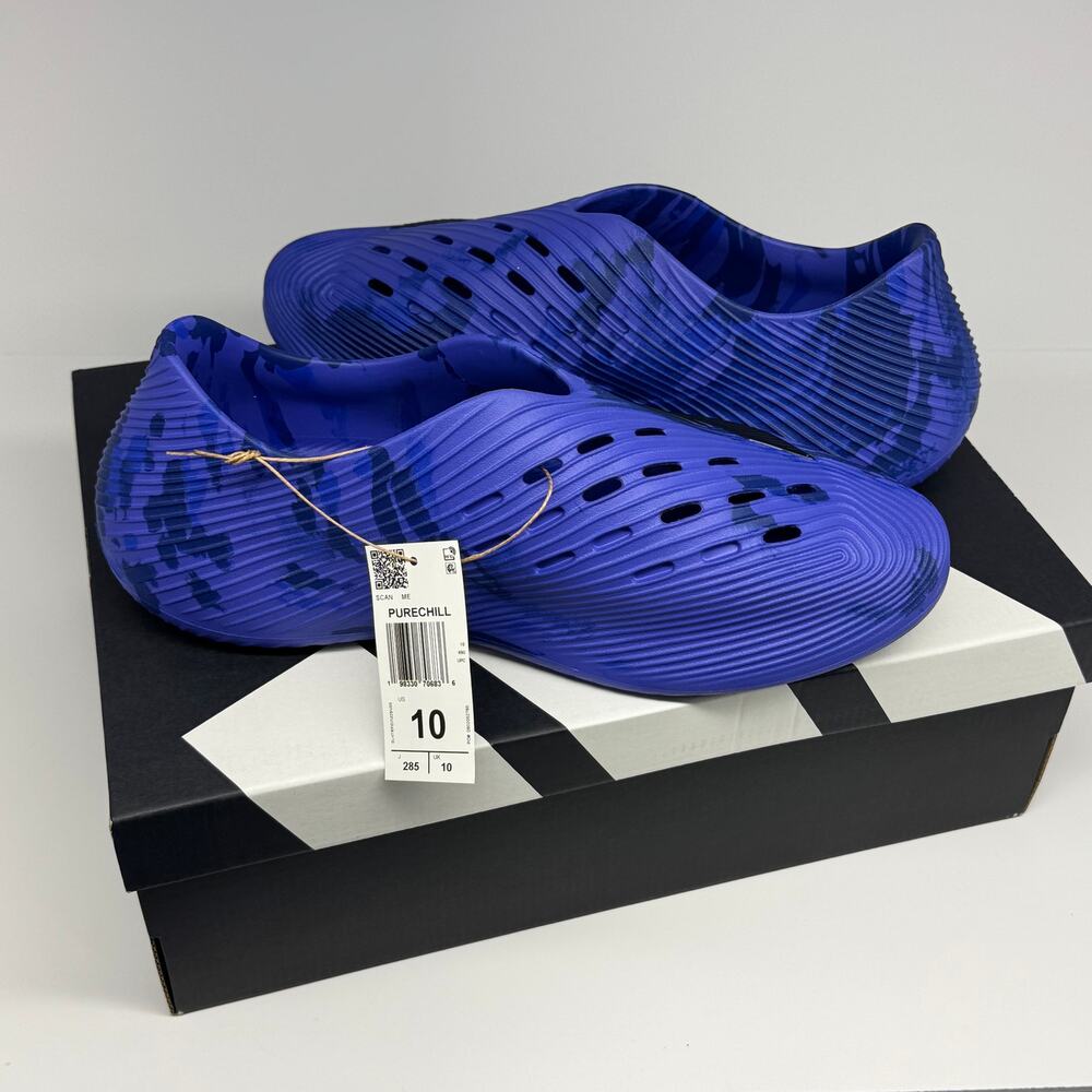 adidas Purechill Slides KH6697 Solar Purple Black Men's Size 10 NEW w/ Box